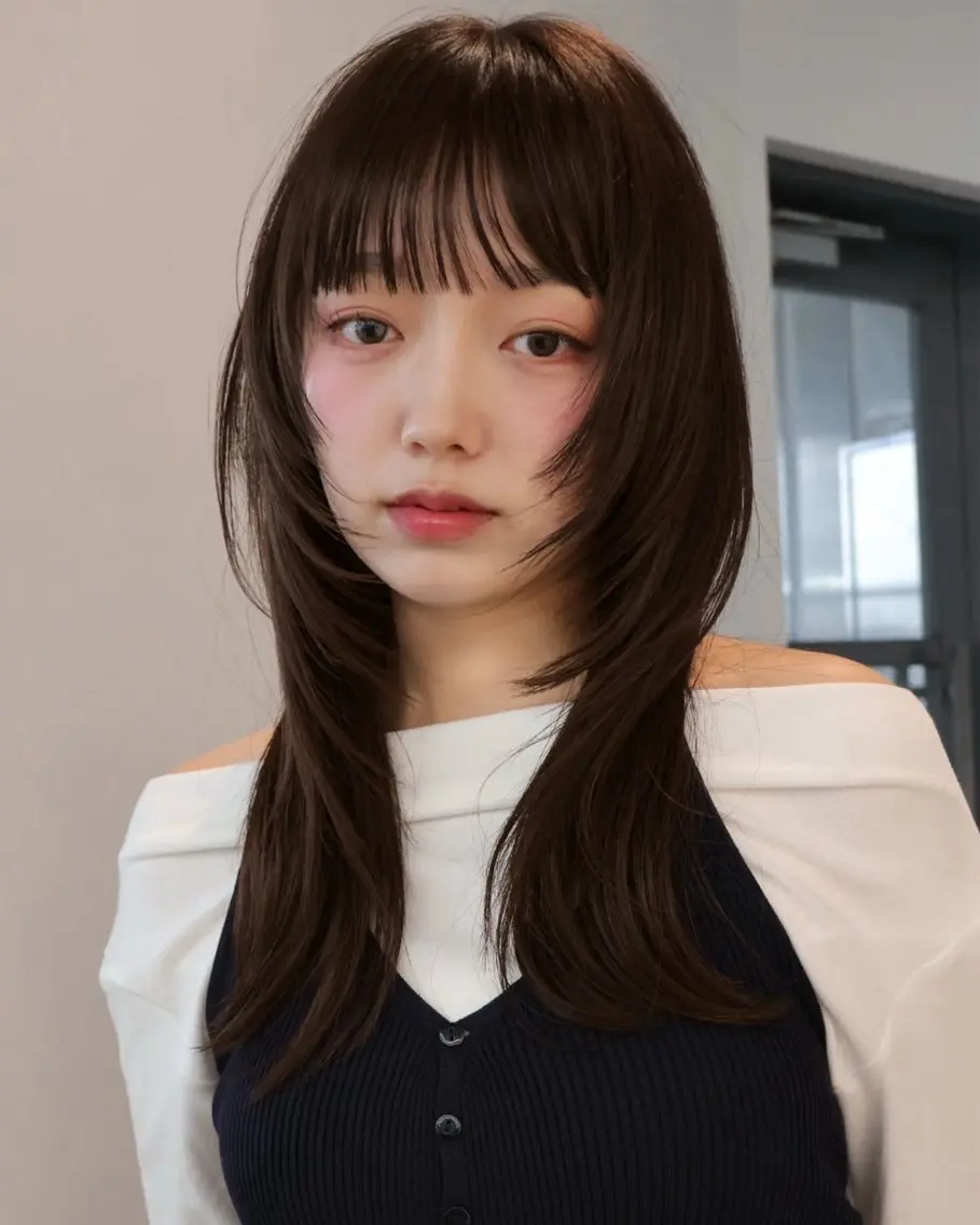 ロング ヘアカラー 縮毛矯正/透明感 カラー🍀そら🪽‪のヘアスタイル