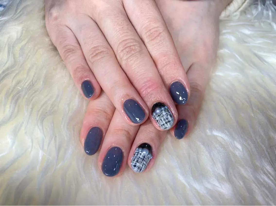 ネイル ジェルネイル ニュアンスネイル パラジェル ツイードネイル 冬ネイル ハンドネイル Nail&eye Belire 新宿のネイルデザイン