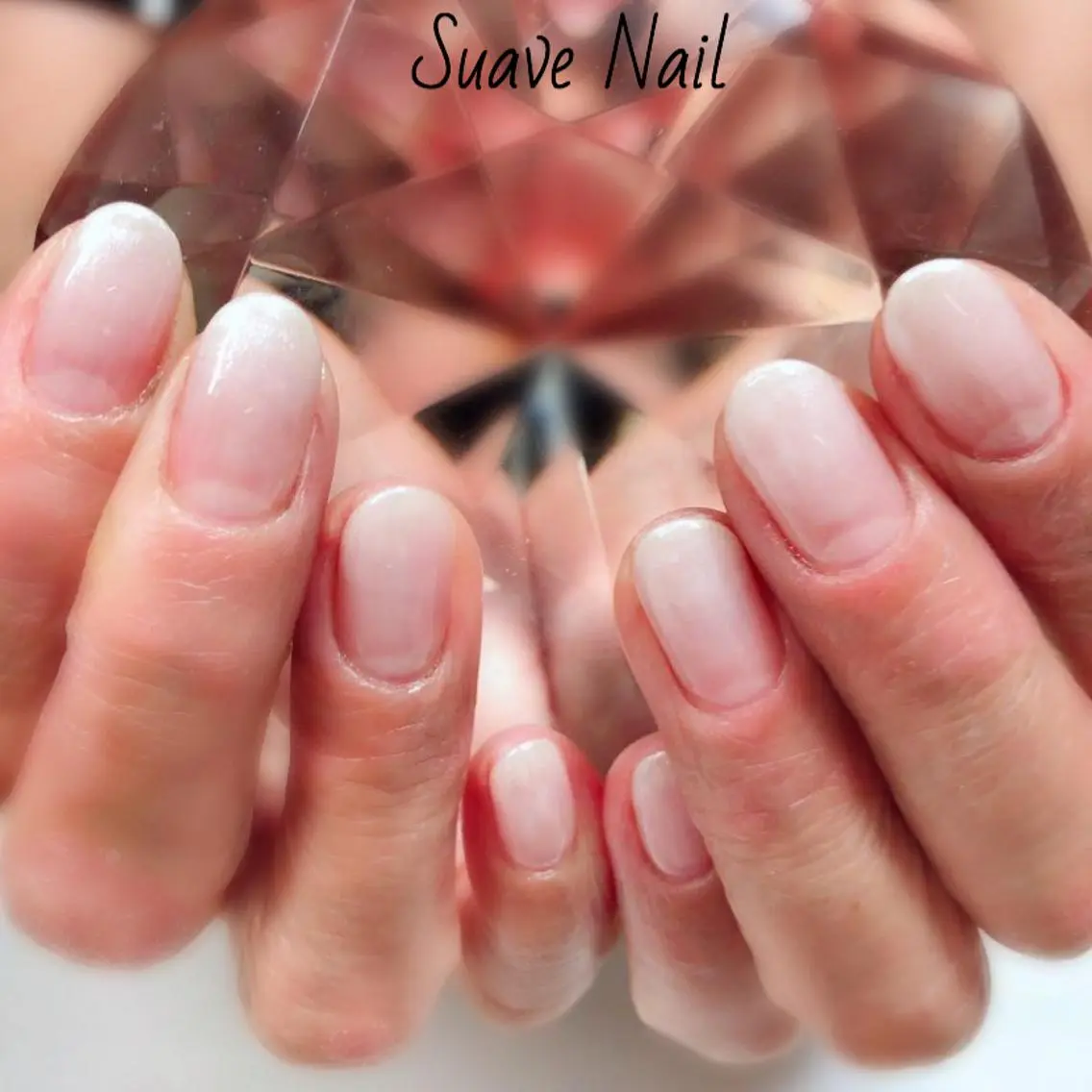 ネイル グラデーション シンプルネイル ホワイト Nail Suave (シュアーヴ)のネイルデザイン