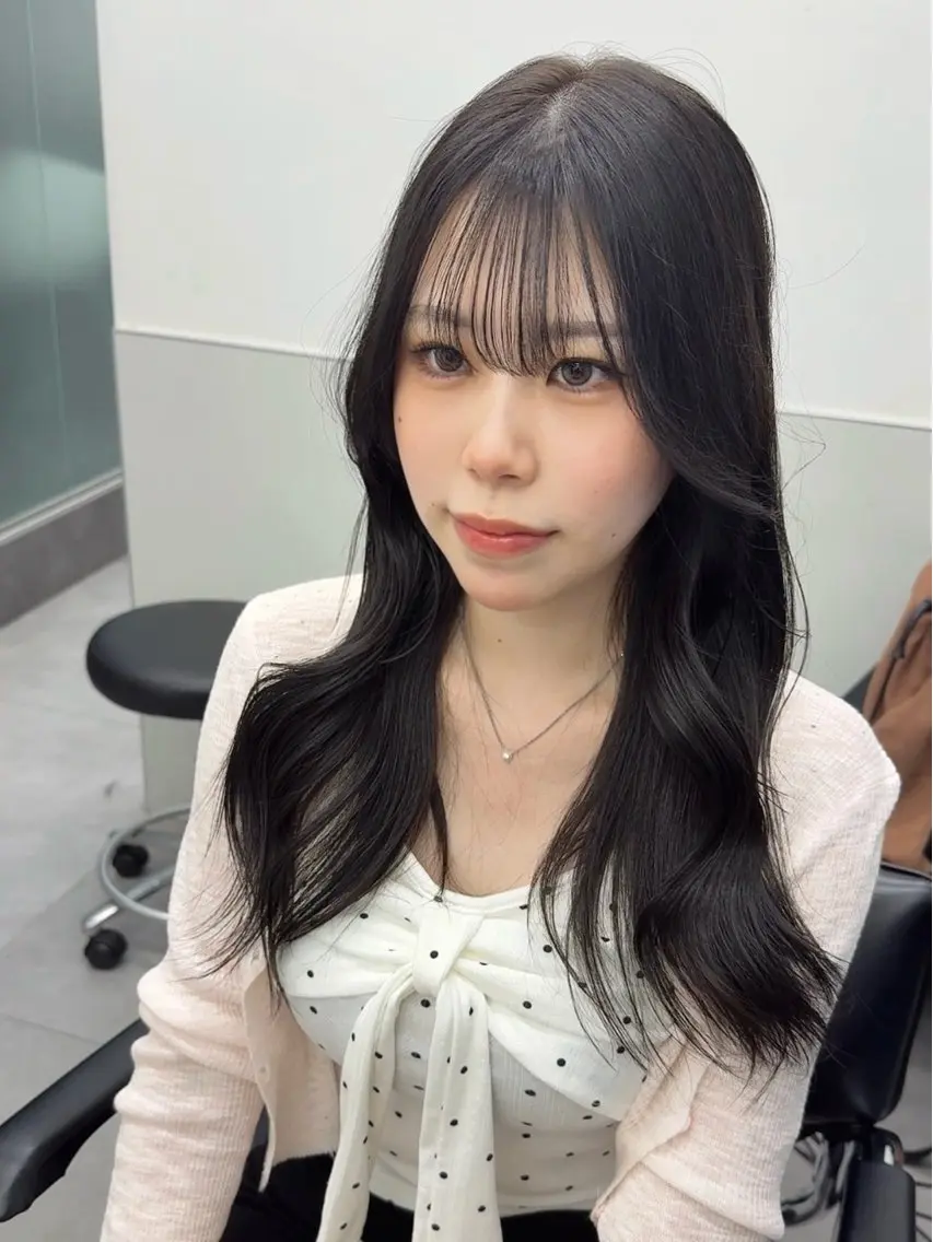 ロング 韓国風ヘア レイヤーカット カット ヘアカラー トリートメント 韓国ヘア🇰🇷 スズキのヘアスタイル