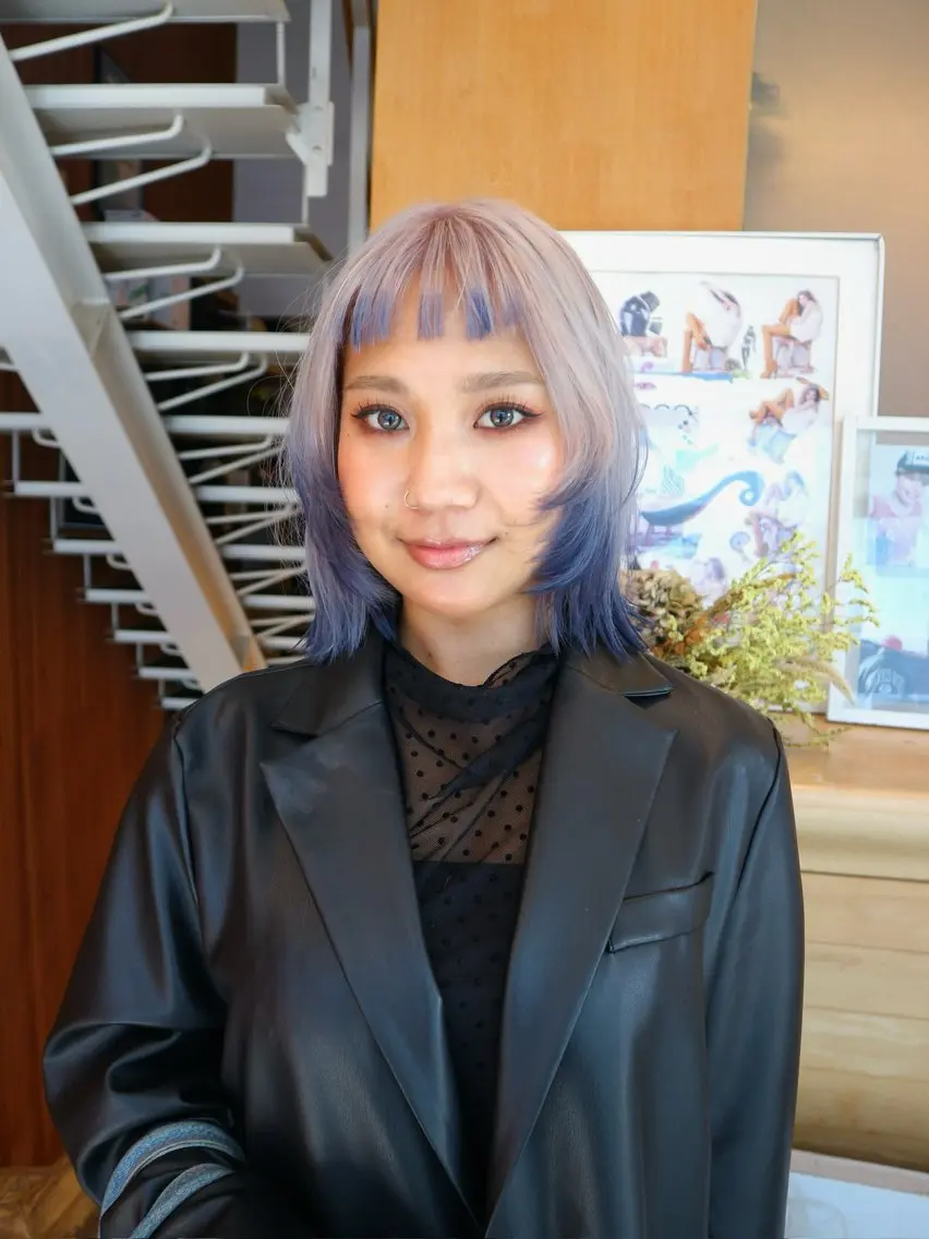 ミディアム カラー 🍊mai🍊 似合わせスタイル🌿のヘアスタイル