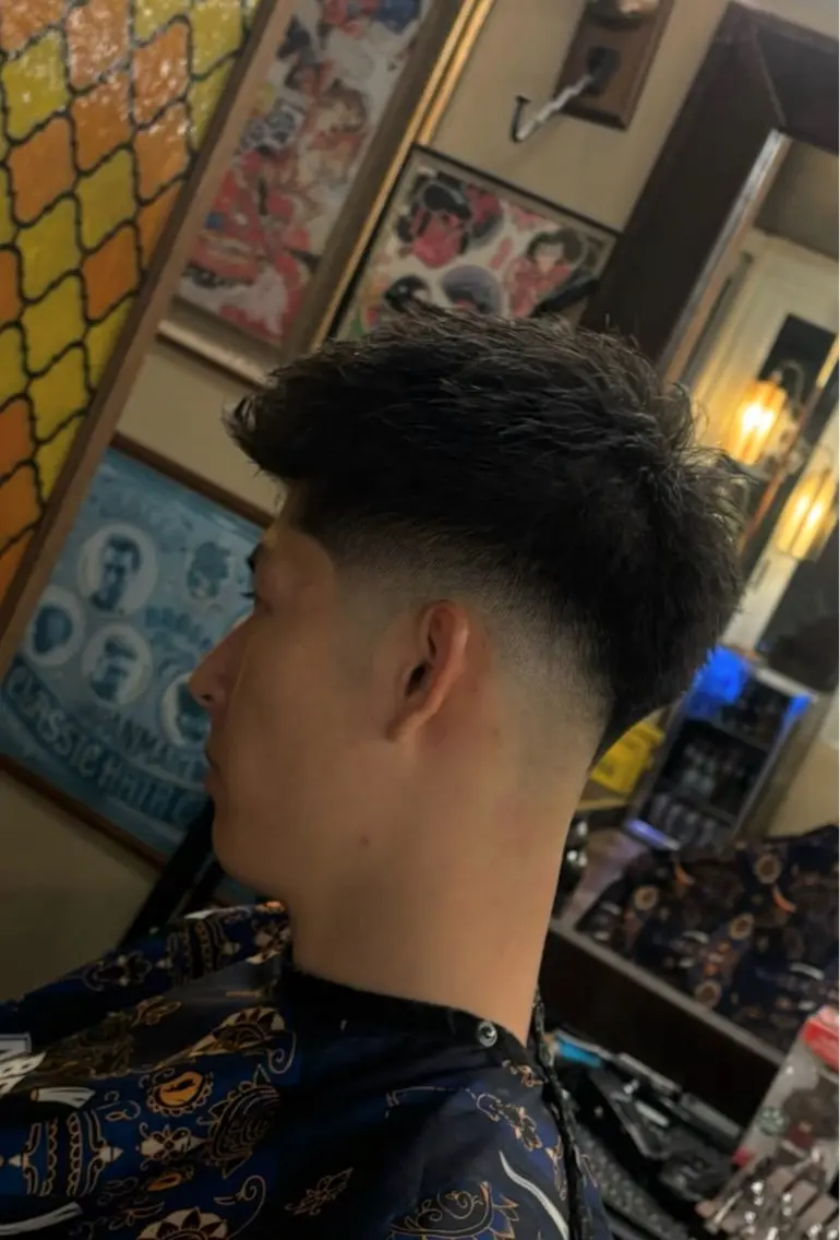 ショート メンズ フェードカット 田中 稜真のヘアスタイル