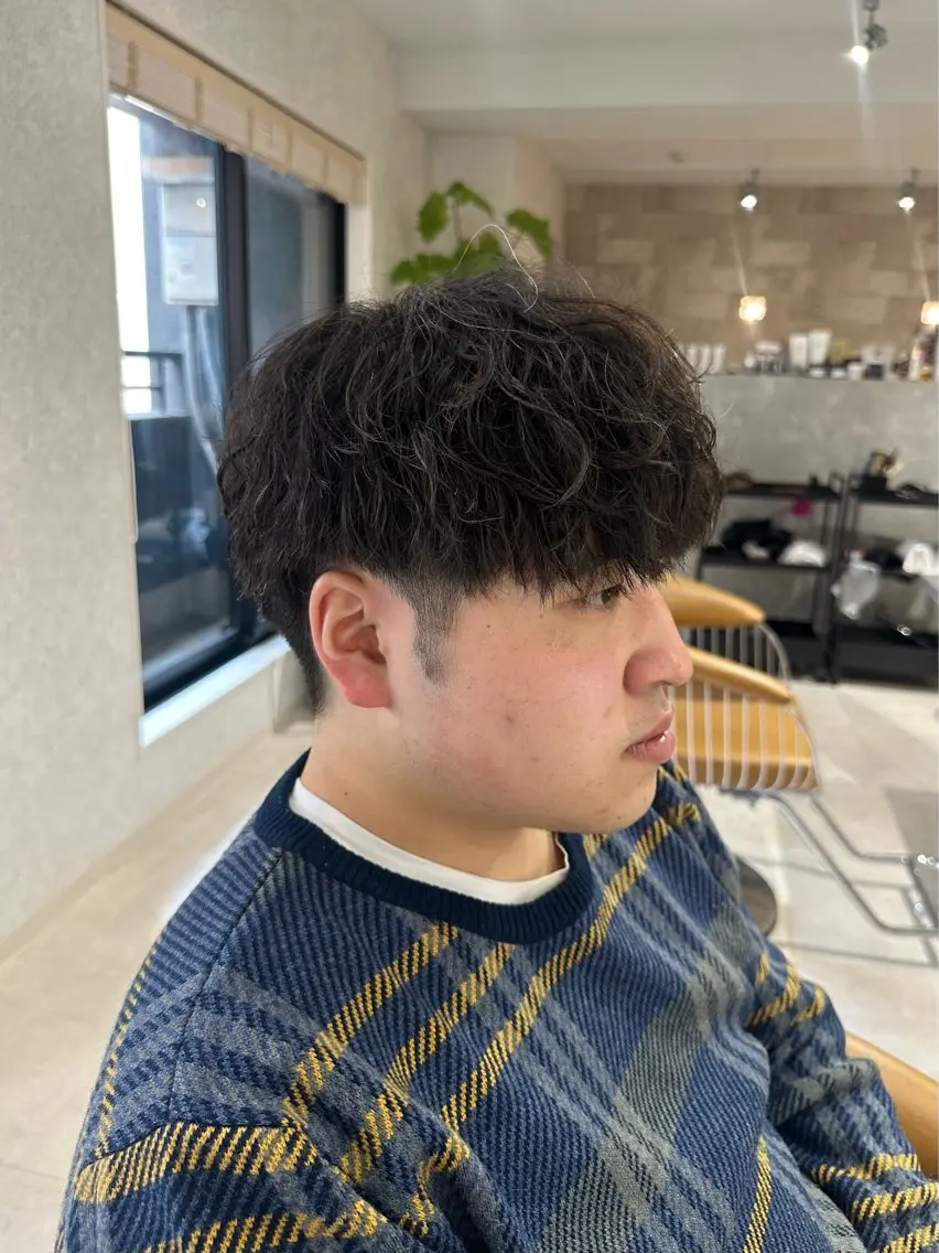 ミディアム パーマ メンズ ミディアムパーマ メンズパーマ プードルパーマ プードルパーマ カット パーマ トリートメント 🎀似合わせカット/ ボブ/佐瀬千枝🎀のヘアスタイル