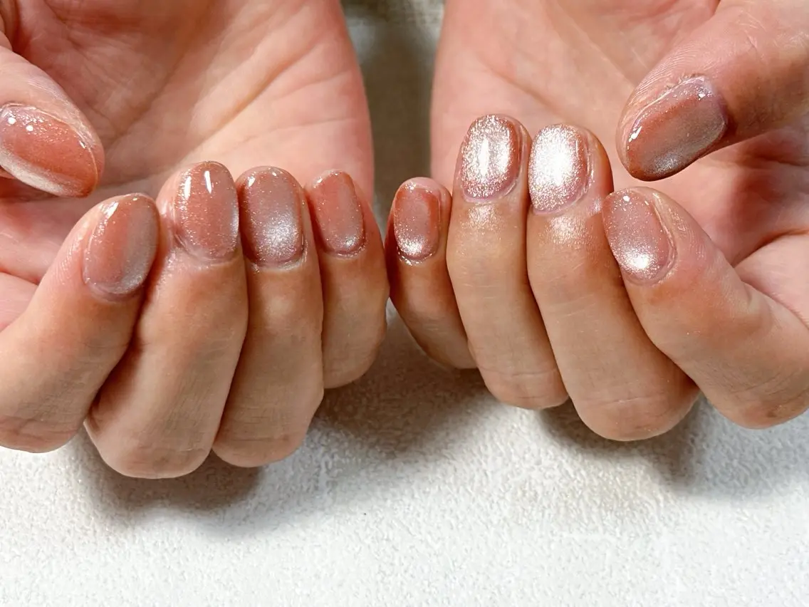 ネイル オーロラネイル ブルー フットネイル フレンチネイル ジェルネイル kiki nail たまプラーザのネイルデザイン