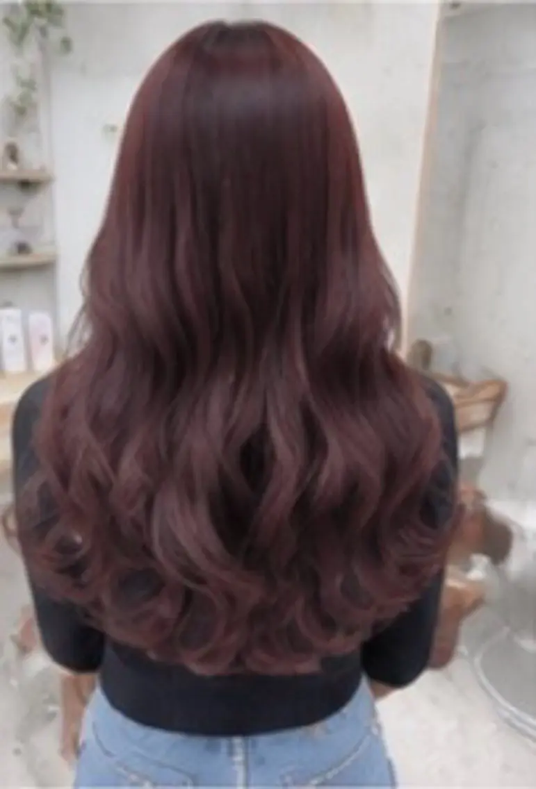 ロング カラー ヘアカラー 韓国×艶ハイトーンが かわいい✨️リオ🍒のヘアスタイル