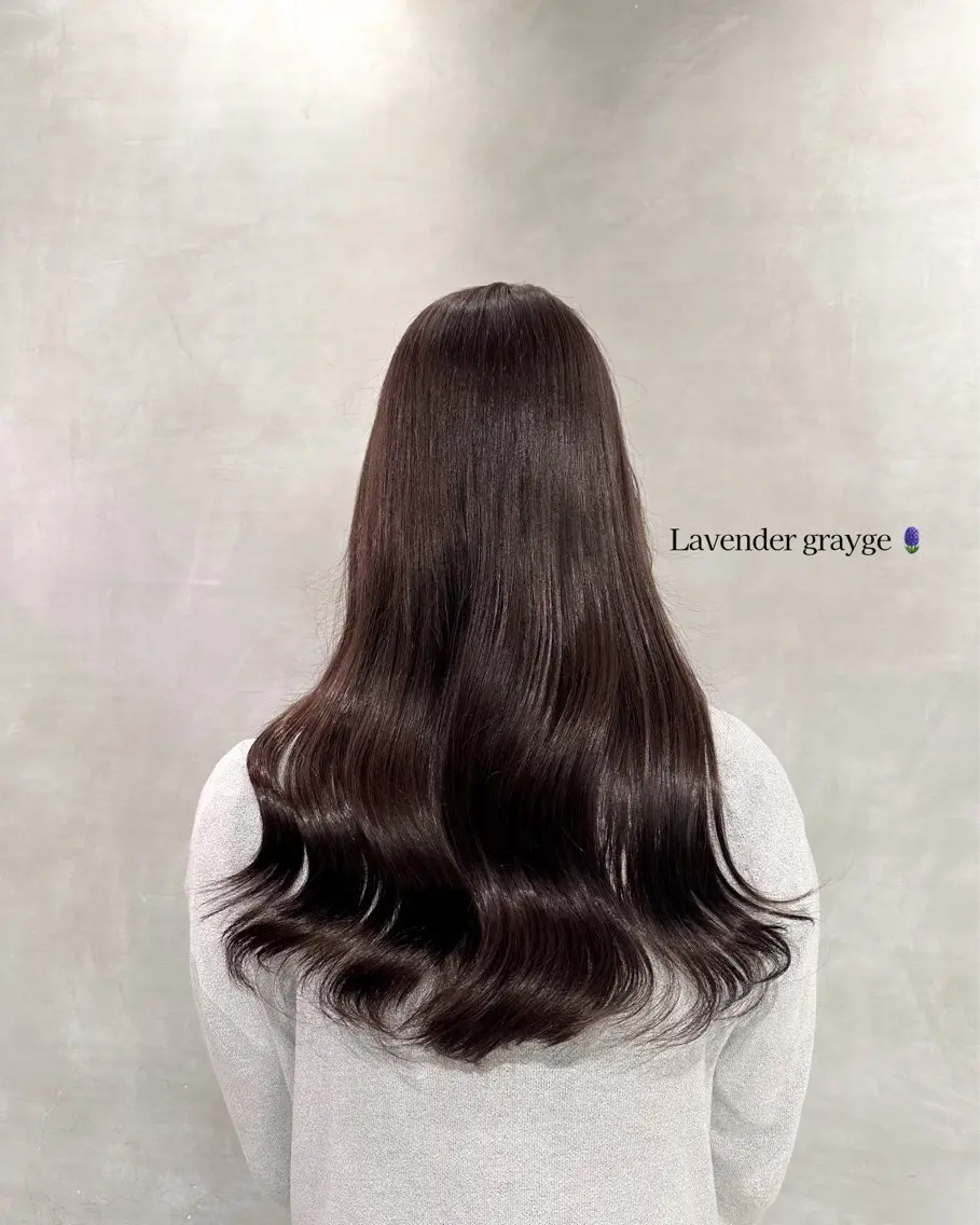 ロング カラー 銀座レイヤーカット ×シースルー前髪のヘアスタイル