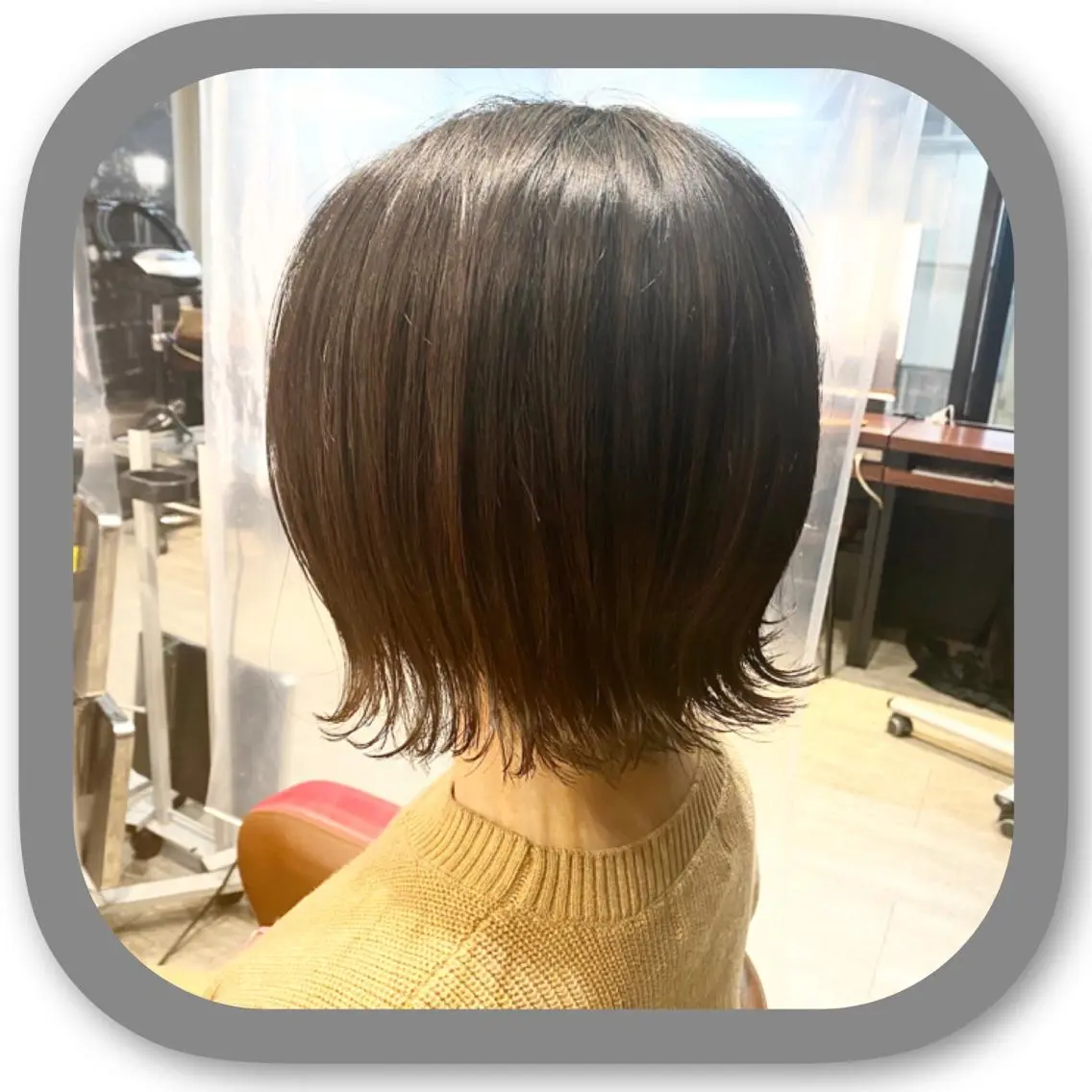 ショート アッシュ ボブ 髪質改善 レイヤーカット ショートヘア カット ショート〜ミディアム 喜多司のヘアスタイル