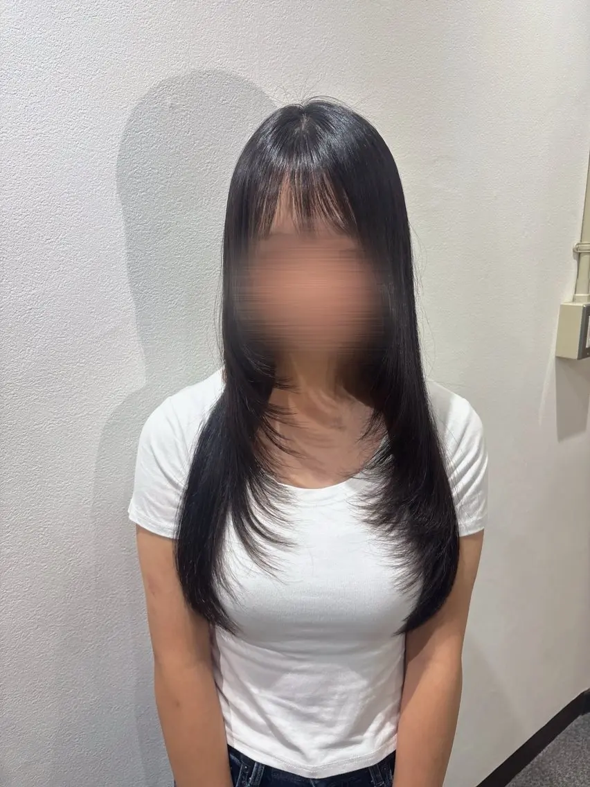ロング レイヤーカット カット 縮毛矯正 望月 憂嘉のヘアスタイル