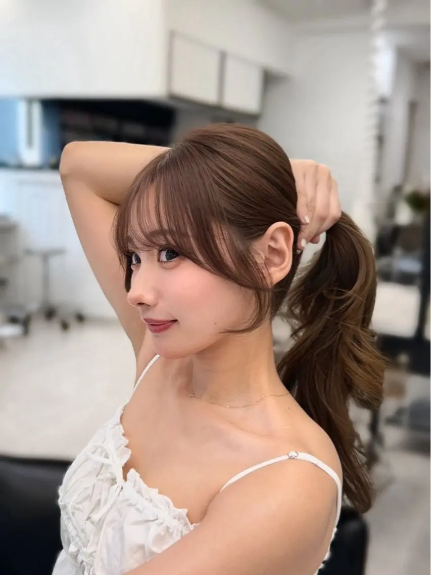 ロング カラー イルミナカラー 韓国風カラー くびれヘア 顔周りカット 髪質改善 カット ヘアカラー トリートメント ヘッドスパ ヘアセット 韓国ヘア×2way 🇰🇷和知拓郎のヘアスタイル