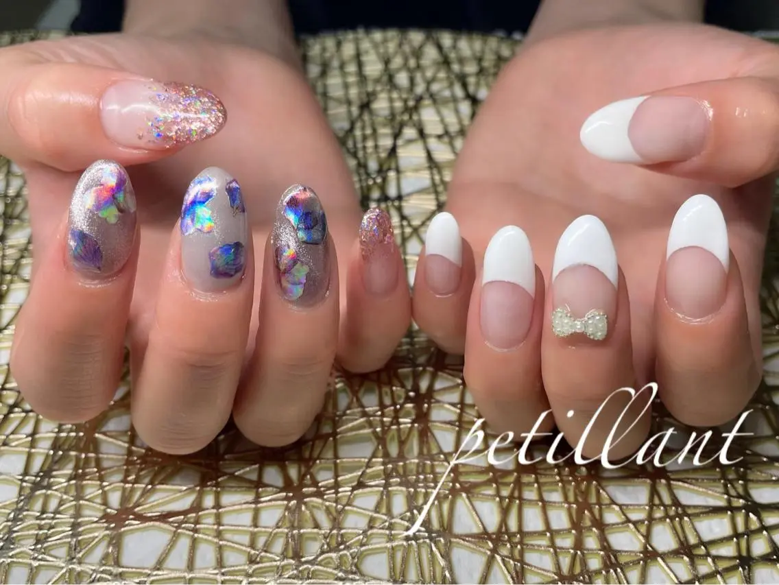 ネイル アートネイル おそろいネイル nail salon petillantのネイルデザイン