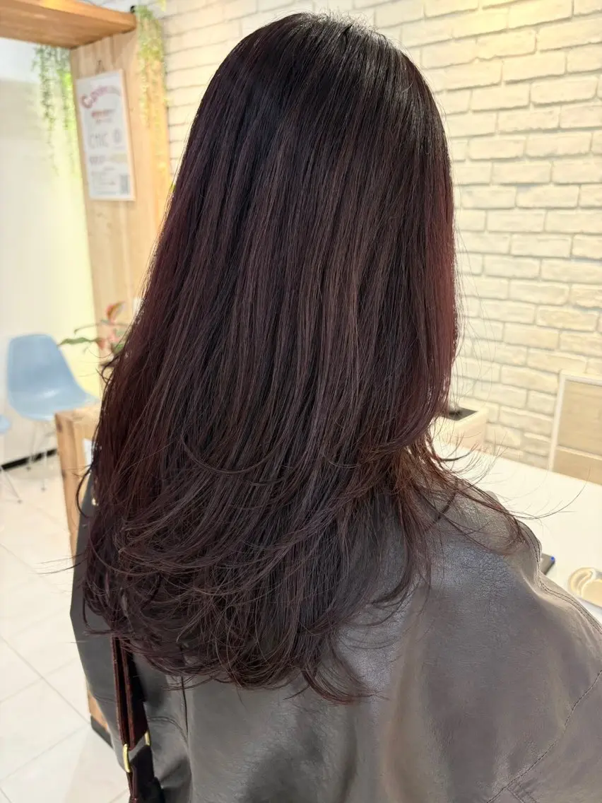 セミロング レイヤーカット カット ヘアカラー トリートメント レイヤー/透明感 カラー/ユウカのヘアスタイル