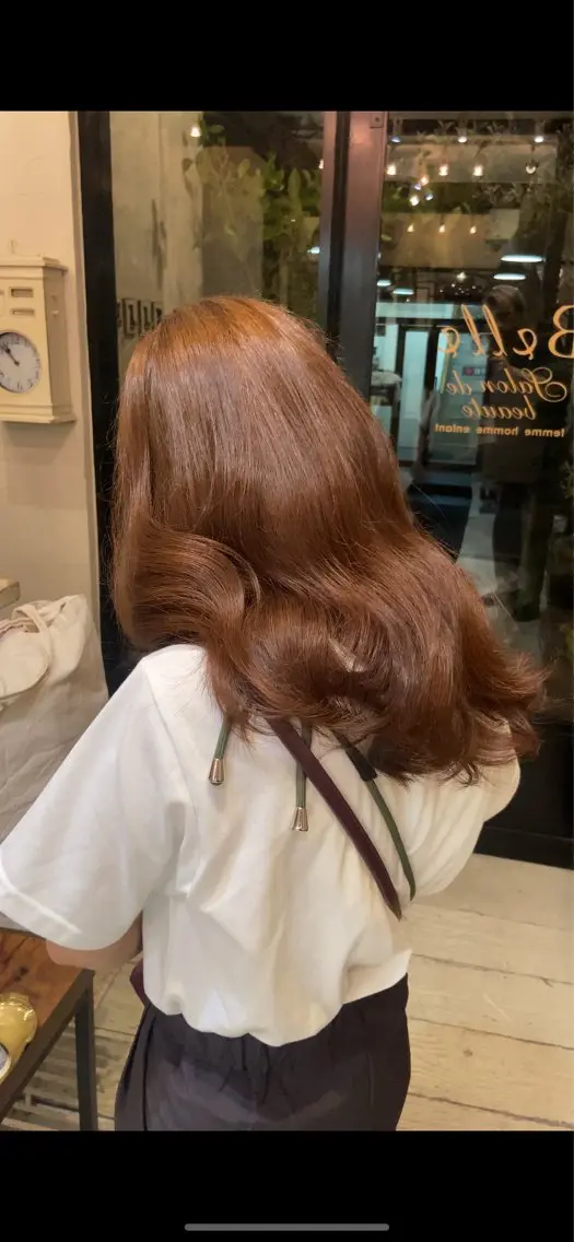 ロング カラー ブラウンカラー マロンブラウン ダメージレス美容師 🌱水島侑理のヘアスタイル