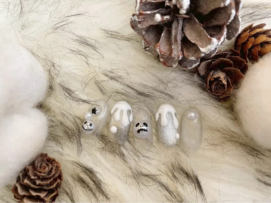 ネイル フットネイル ジェルネイル ハロウィン パラジェル kiki nail &brow二子玉川のネイルデザイン