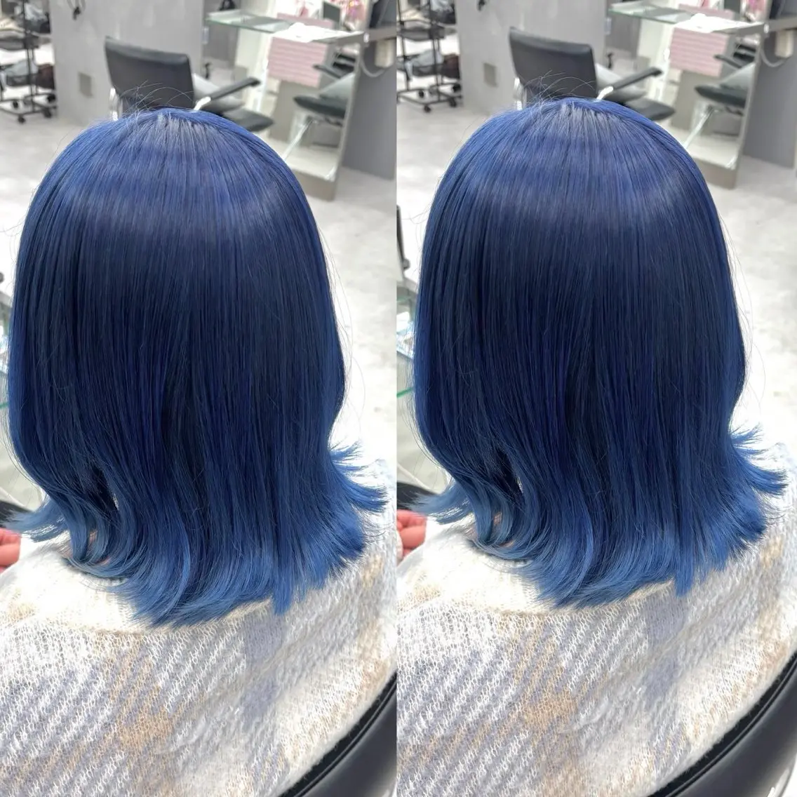 カラー ブリーチ ブルーカラー ケアブリーチ 透明感カラー 髪質改善 ヘアカラー ヘアメ🎀ハイトーン 🩵エクステ🪄しほのヘアスタイル