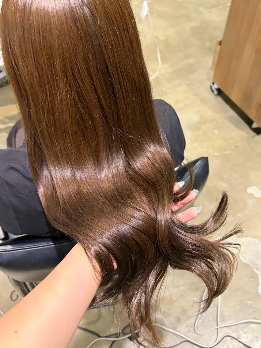 ロング カラー アッシュ アッシュブラウン ブラウンカラー ヘアカラー Helena_あやか 透明感カラー/まつパのマツエク・マツパデザイン