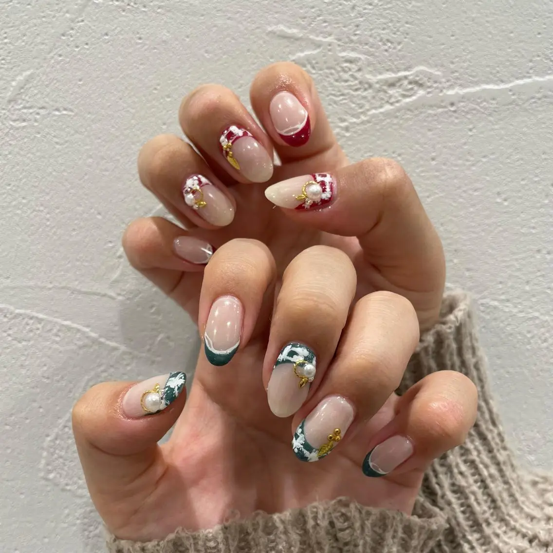 ネイル フレンチネイル ハンドネイル 佐藤 まりえのネイルデザイン