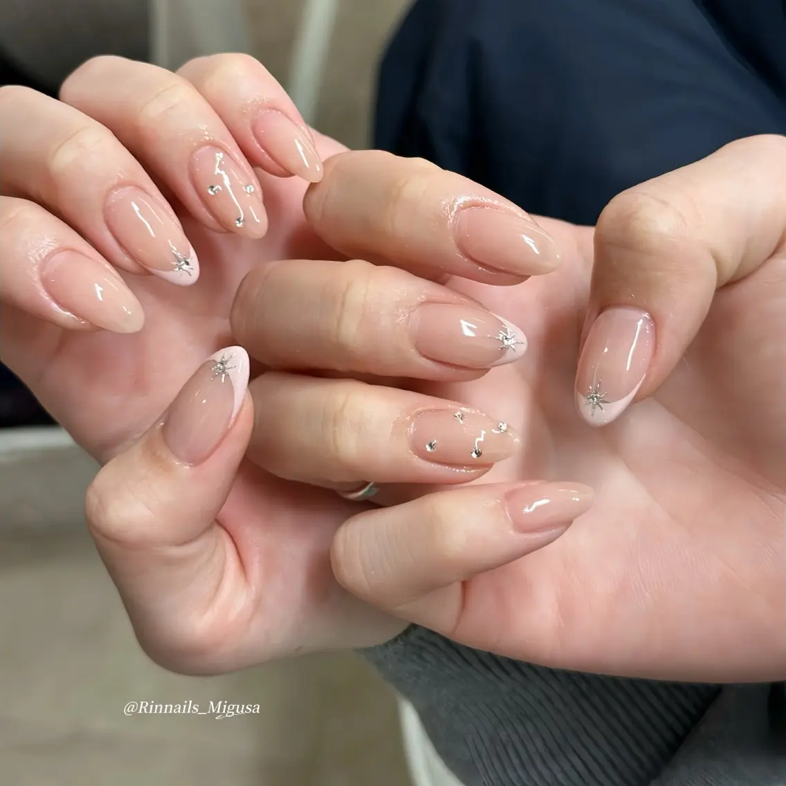ショート 韓国風ヘア RIN NAILS ᥫ᭡Migusaのネイルデザイン
