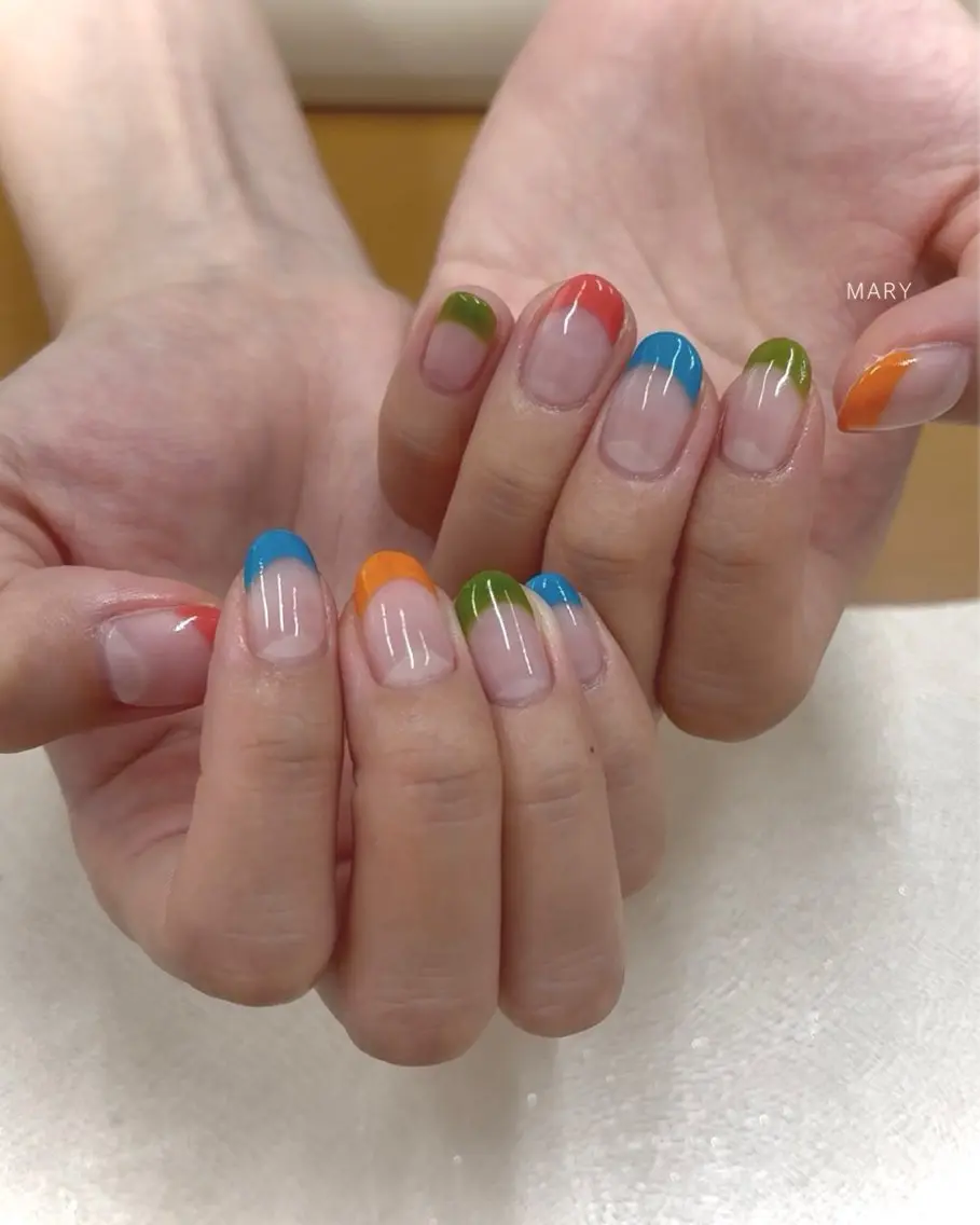 ネイル フレンチネイル シンプルネイル ハンドネイル Mary nail .narumiのネイルデザイン