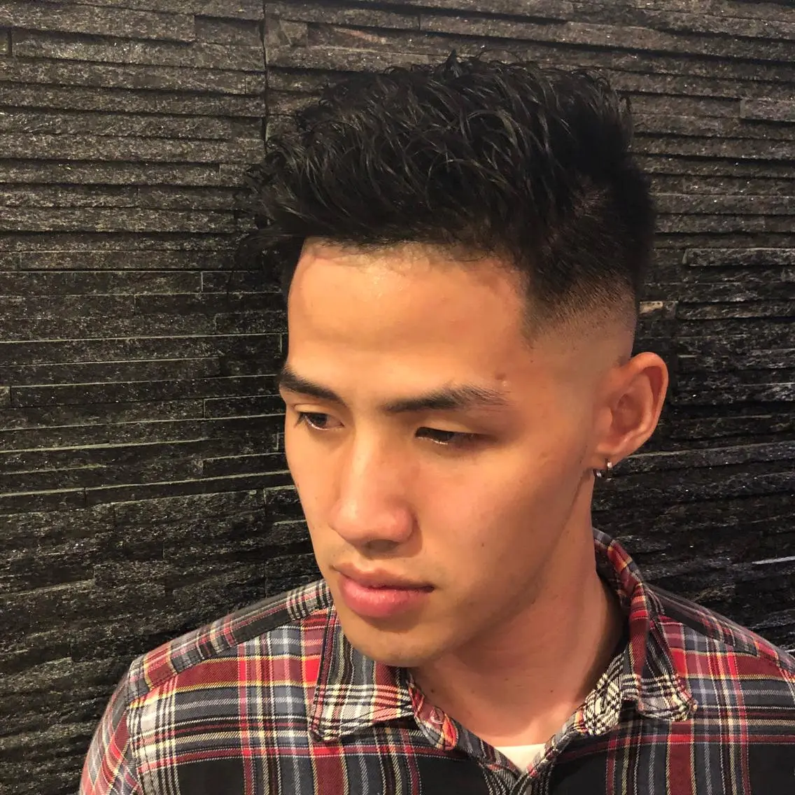 ショート パーマ メンズ 木村 りきのヘアスタイル