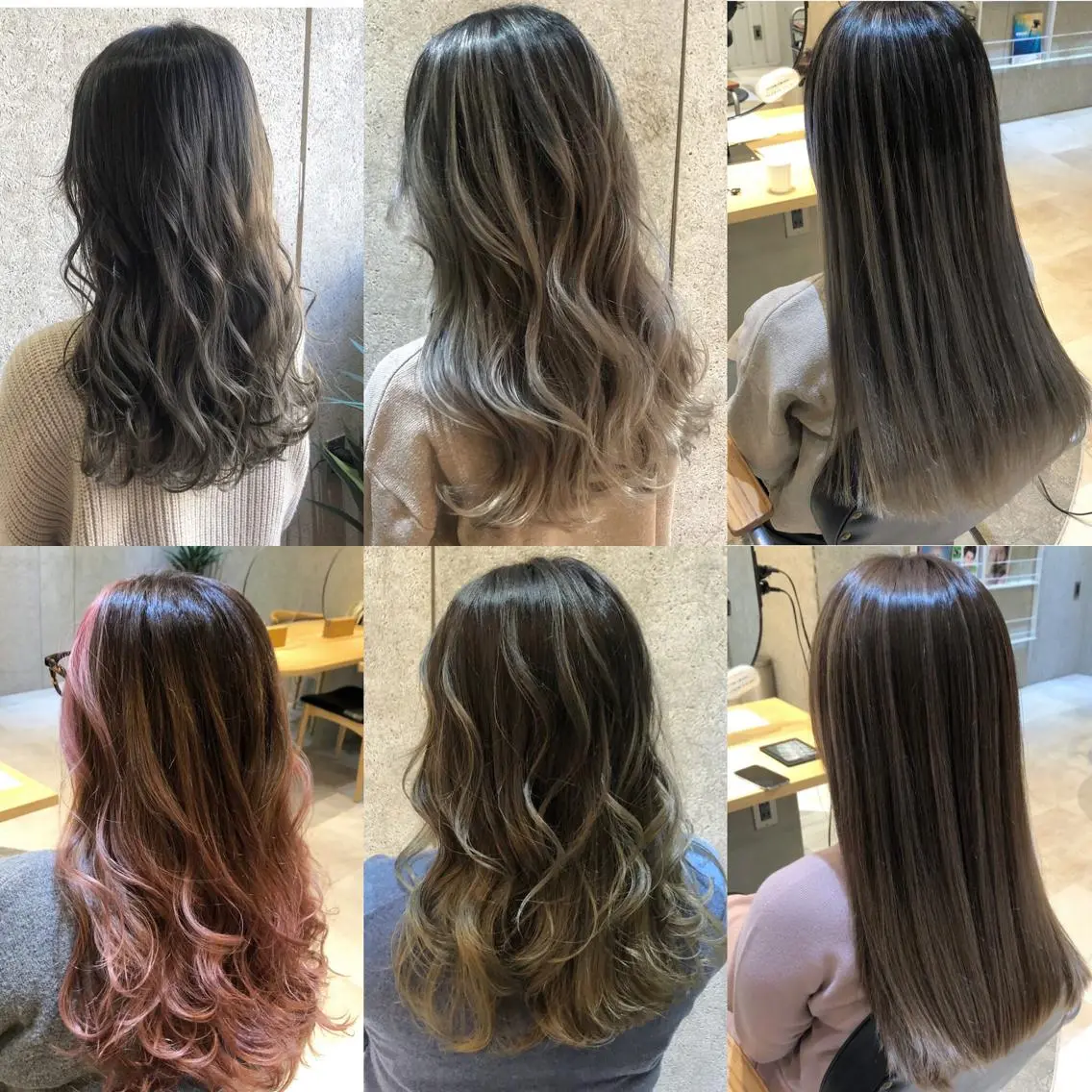 ロング カラー カット ヘアカラー トリートメント 植田 彩のヘアスタイル