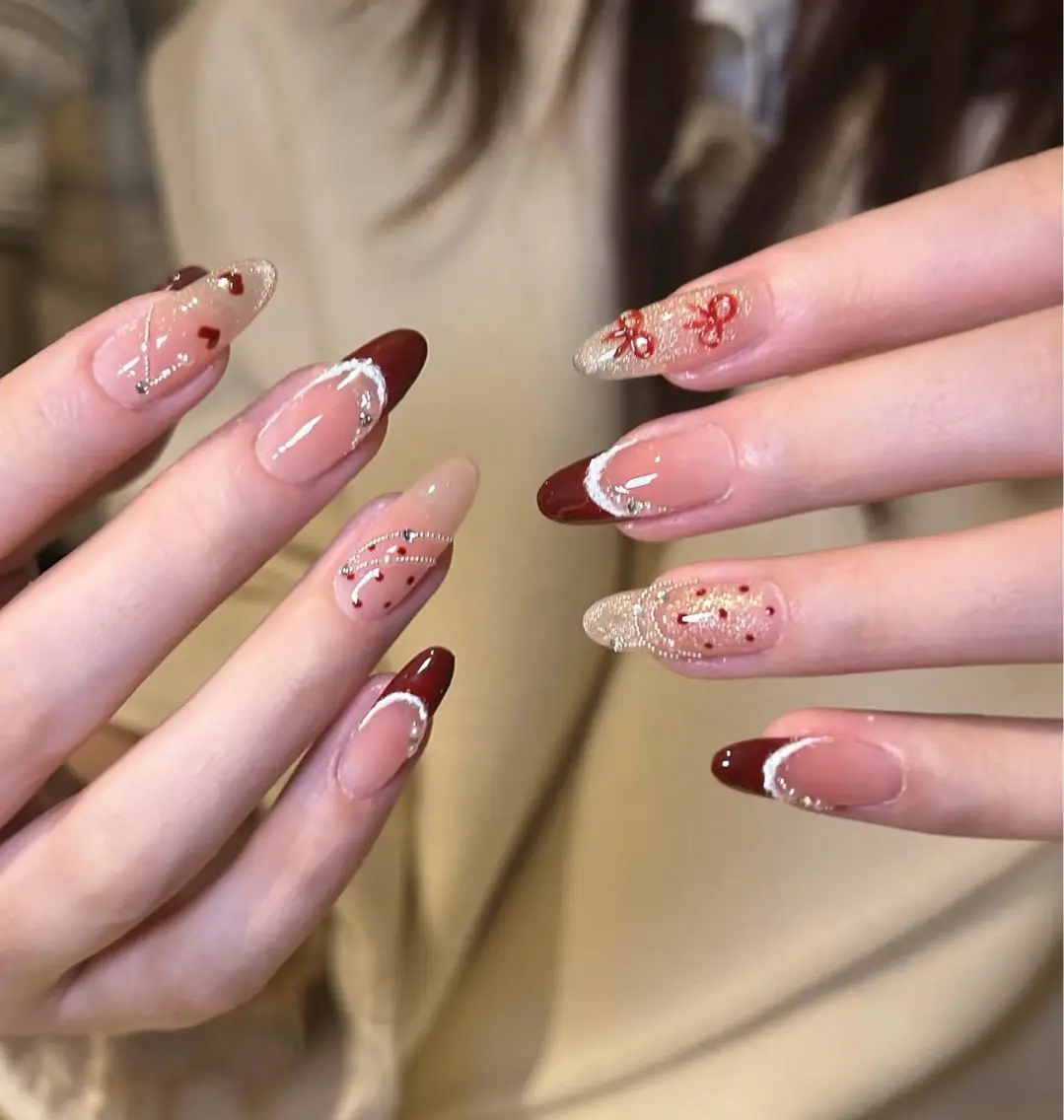 ネイル アートネイル べっ甲ネイル チークネイル 成人式 長さ出し ハンドネイル ハンドケア For you. Nail Salonのネイルデザイン