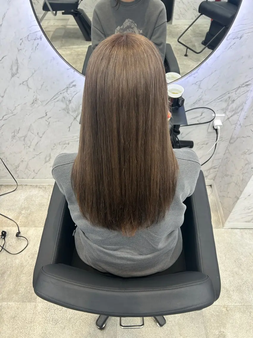 ロング カラー ベージュカラー ブリーチ ヘアカラー トリートメント カット¥1100 ✂️MIUのヘアスタイル