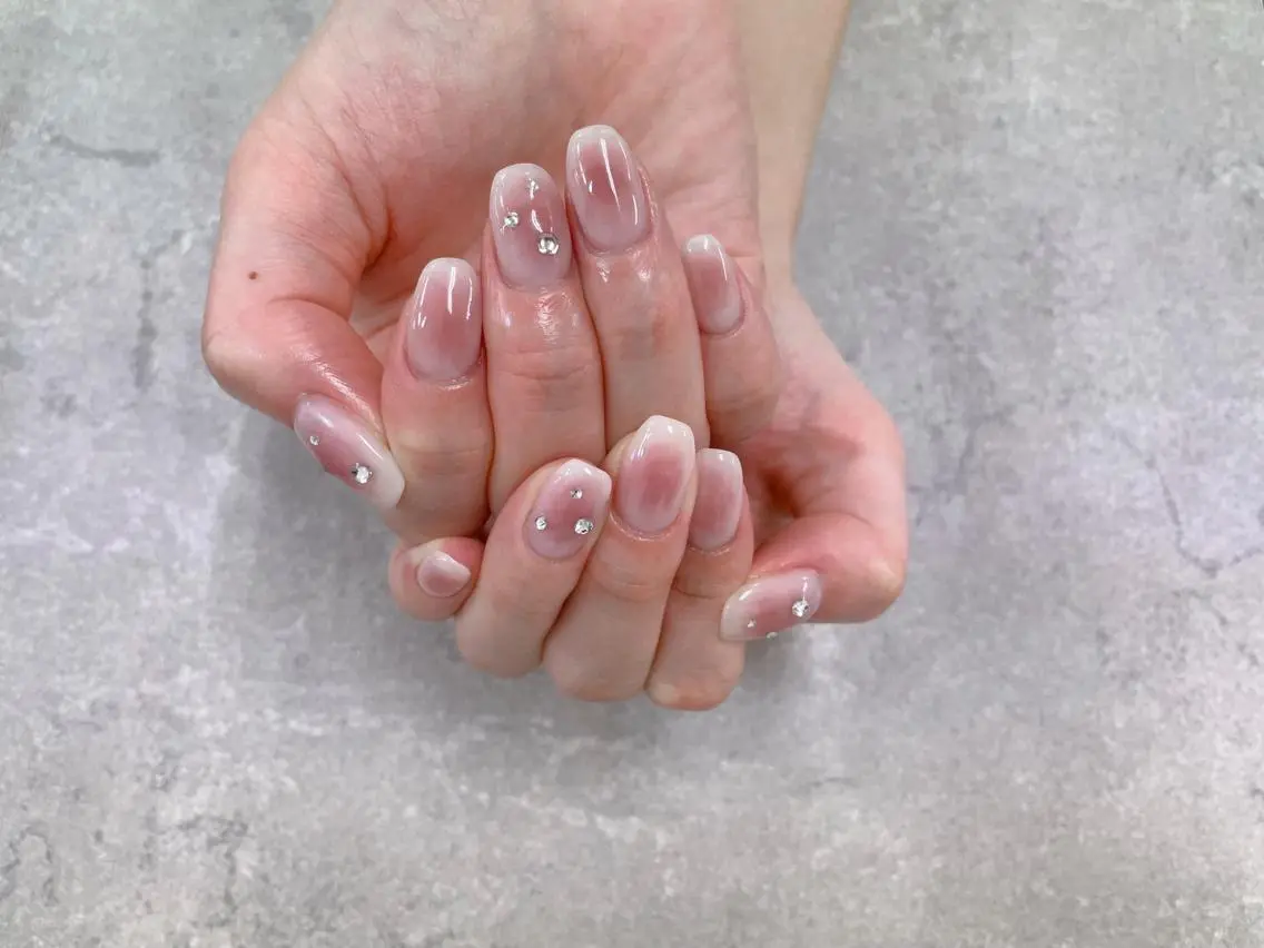 ネイル チークネイル オフィスネイル シンプルネイル foglia❁. ⌇imamuraのネイルデザイン