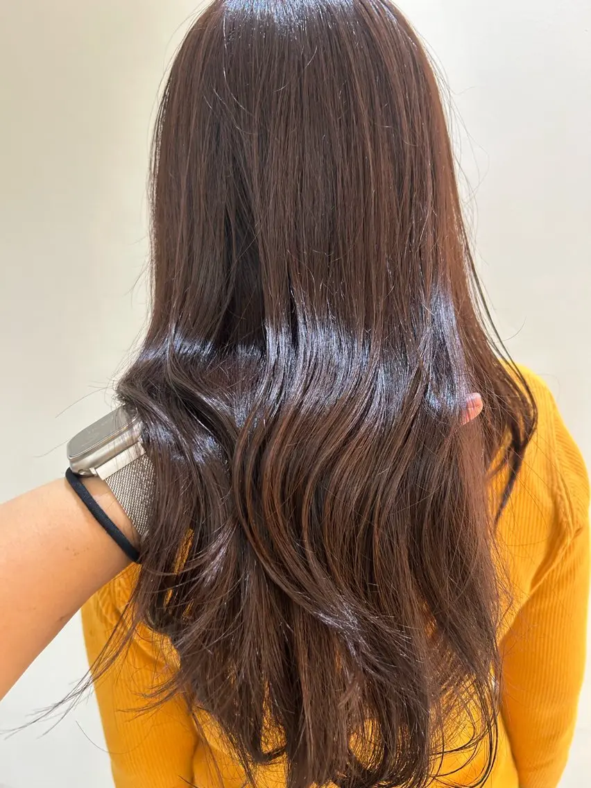 ロング 韓国風ヘア ヘアカラー 古山 瞳のヘアスタイル