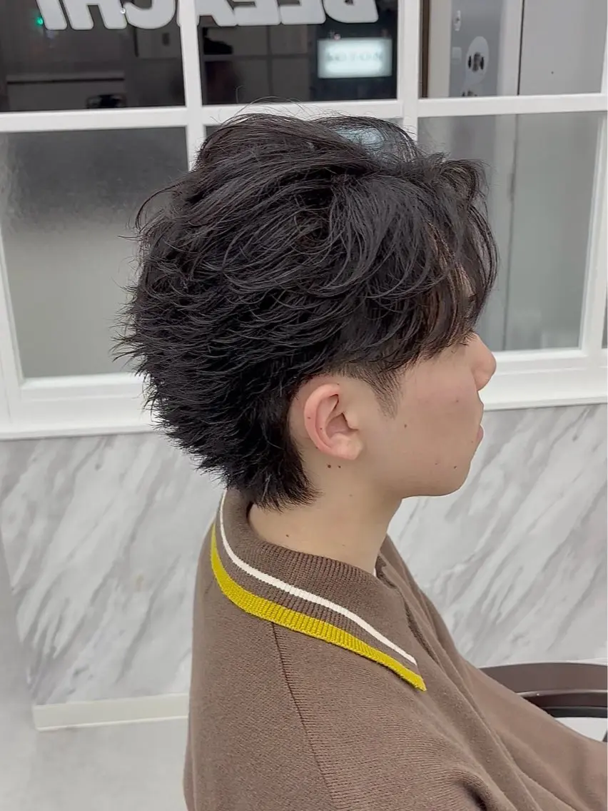 パーマ メンズ フェザーパーマ メンズパーマ カット パーマ KanedaRio パーマ/フェードのヘアスタイル