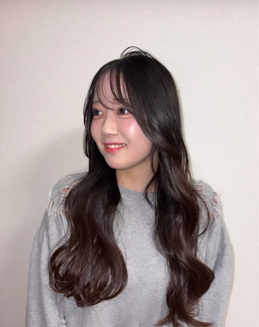 ロング カラー ヘアカラー 透明感🫧/韓国風 ヘア🇰🇷/さくらのヘアスタイル