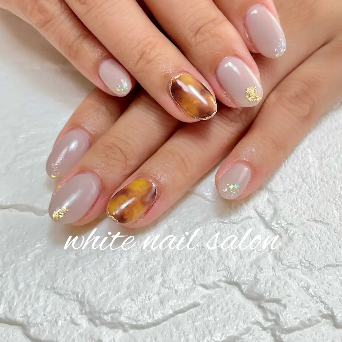 ネイル ラメ(グリッター) ハンドネイル white nail salonのネイルデザイン