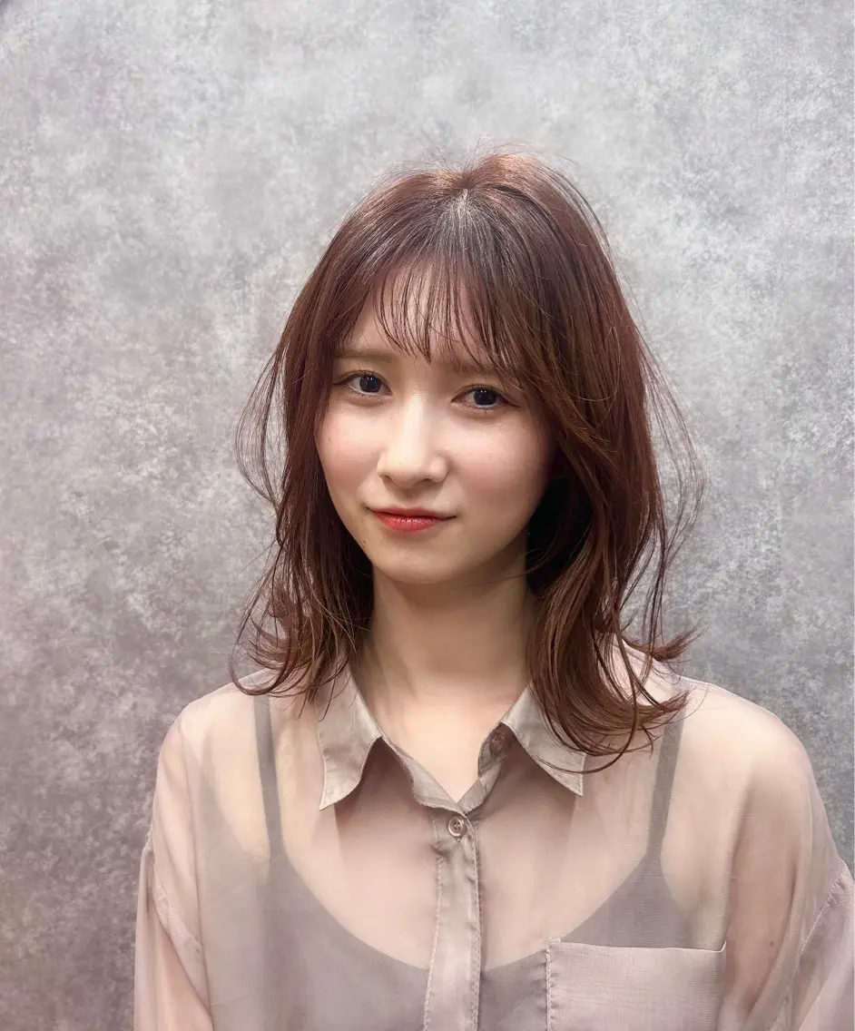 ミディアム カット ヘアカラー トリートメント ヘアセット cocoa船橋🦄 chinamiのヘアスタイル