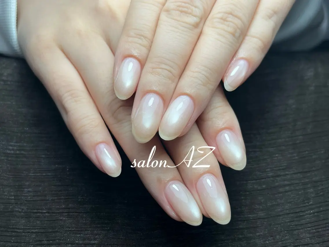 ネイル アートネイル 長さ出し フットネイル フレンチネイル ジェルネイル salon AZのネイルデザイン