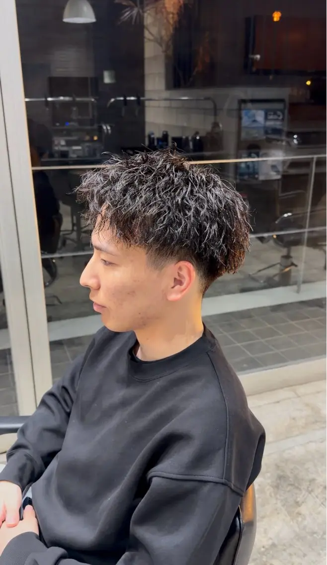 パーマ メンズ カット パーマ 都築 愛翔のヘアスタイル
