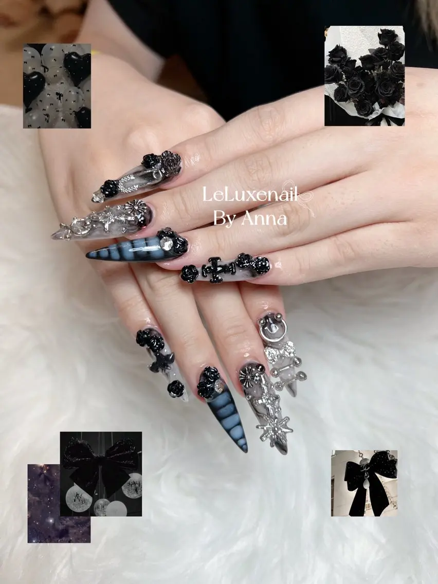 ネイル ゴージャス シルバー ハンドネイル le luxe nailsのネイルデザイン