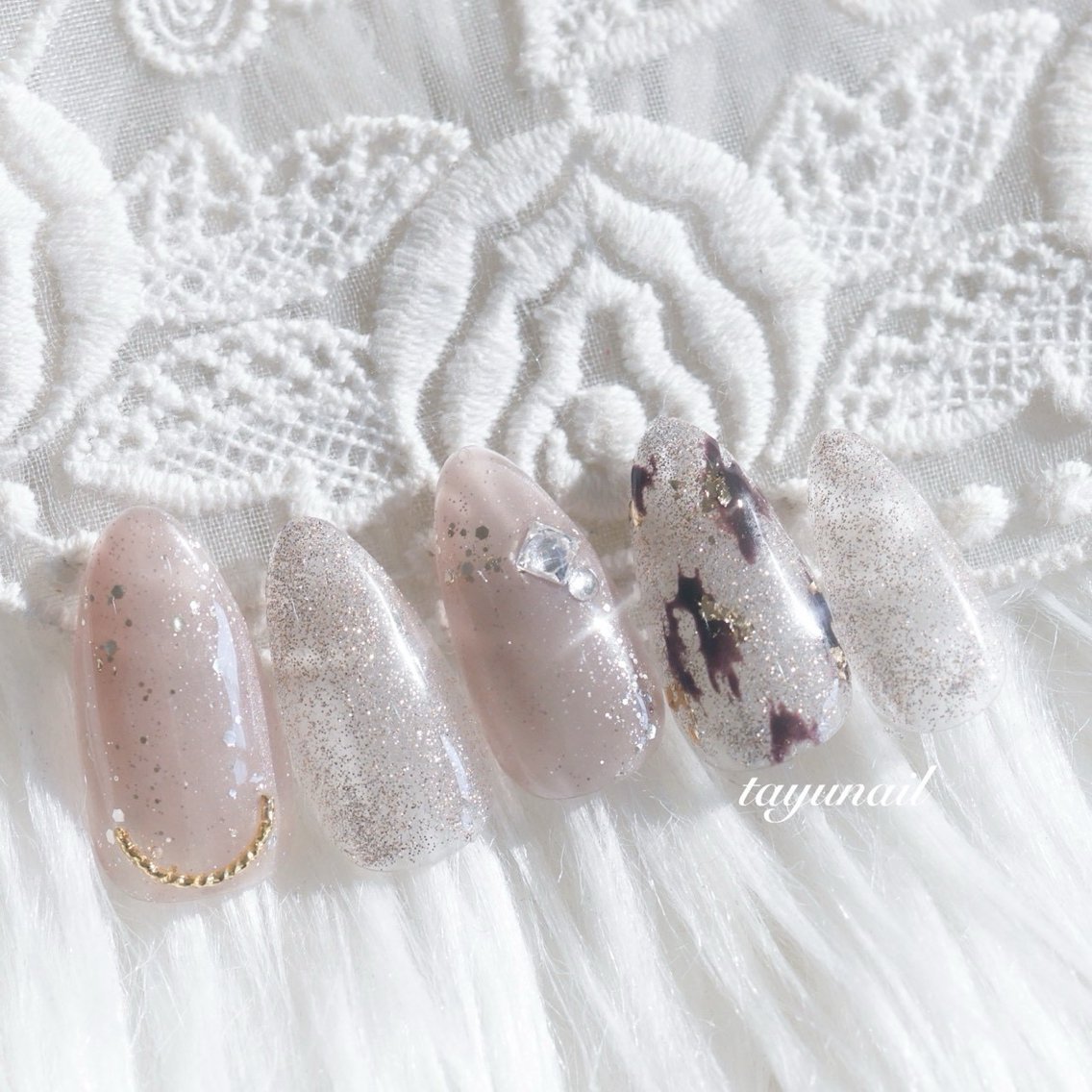 ネイル アートネイル ジェルネイル パラジェル ネイルサロン 【たゆnail】小中のネイルデザイン