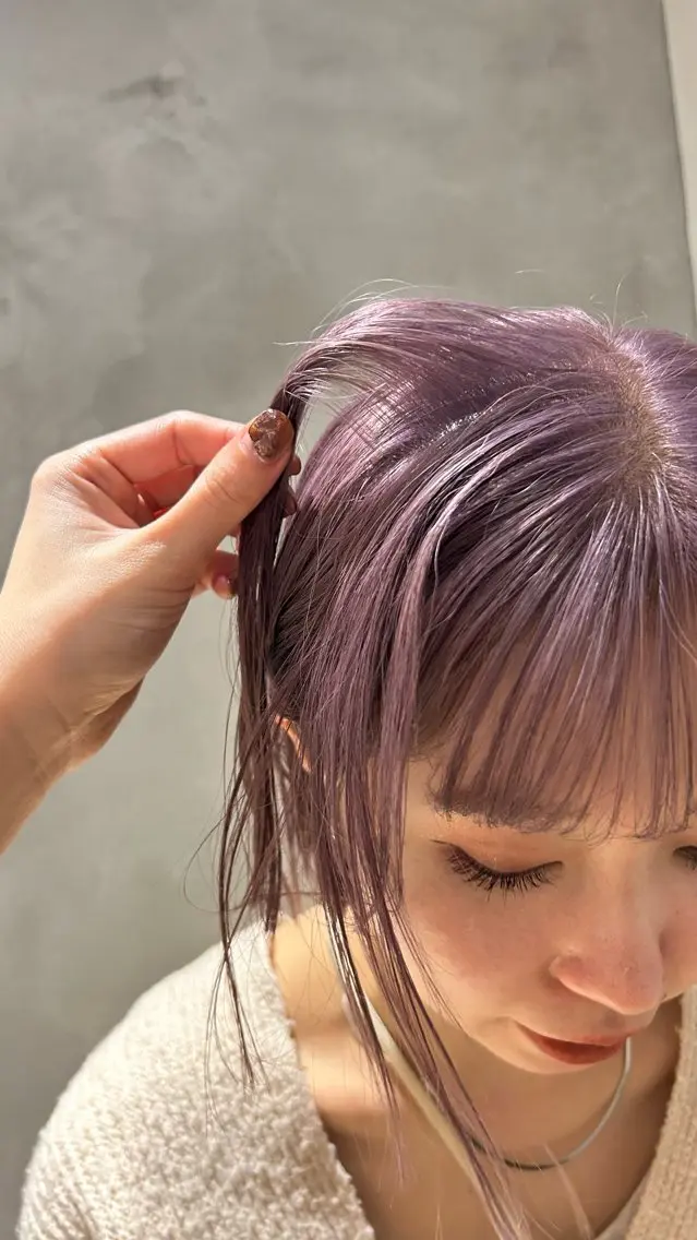 ショート カラー ラベンダーカラー ❕マンツーマン施術❕ 🍊Moemiのヘアスタイル