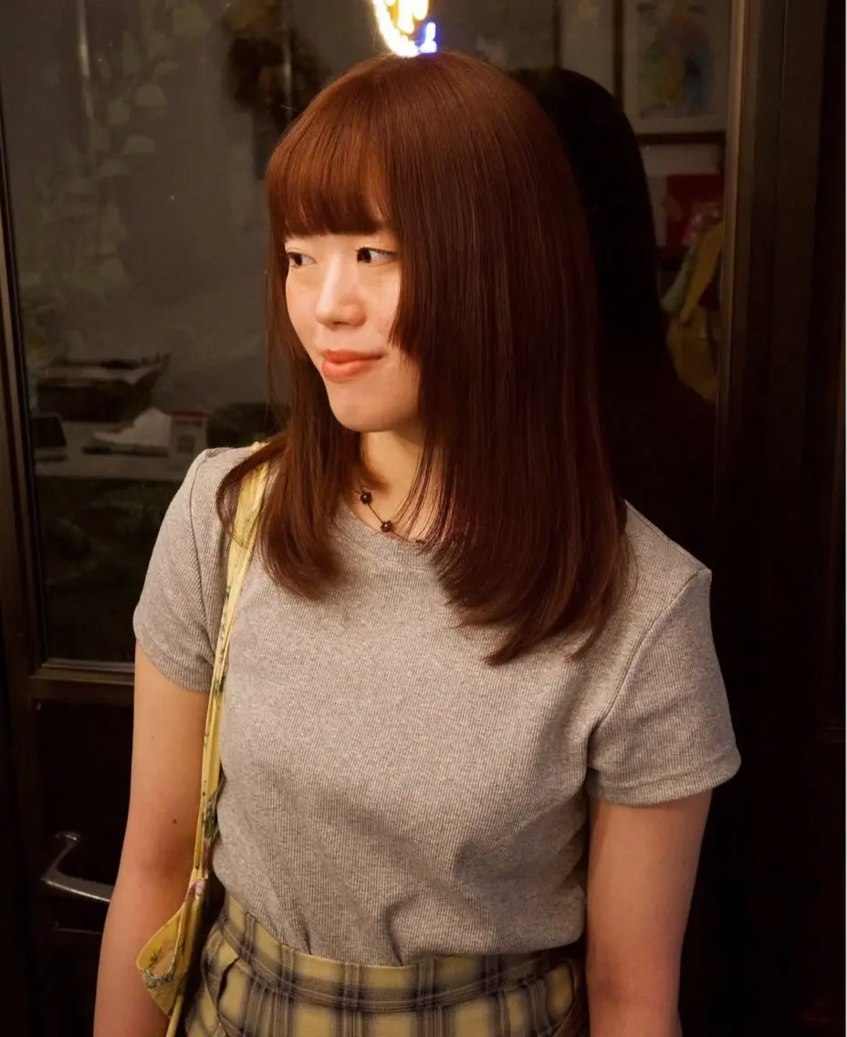 セミロング カット URU hair ふたばのヘアスタイル