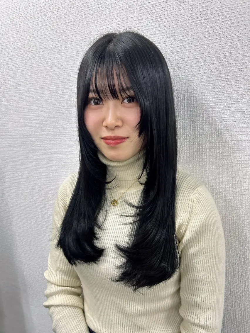 ロング カット ヘアカラー 🤍ワンホンヘア 🤍Rikuto🤍のヘアスタイル
