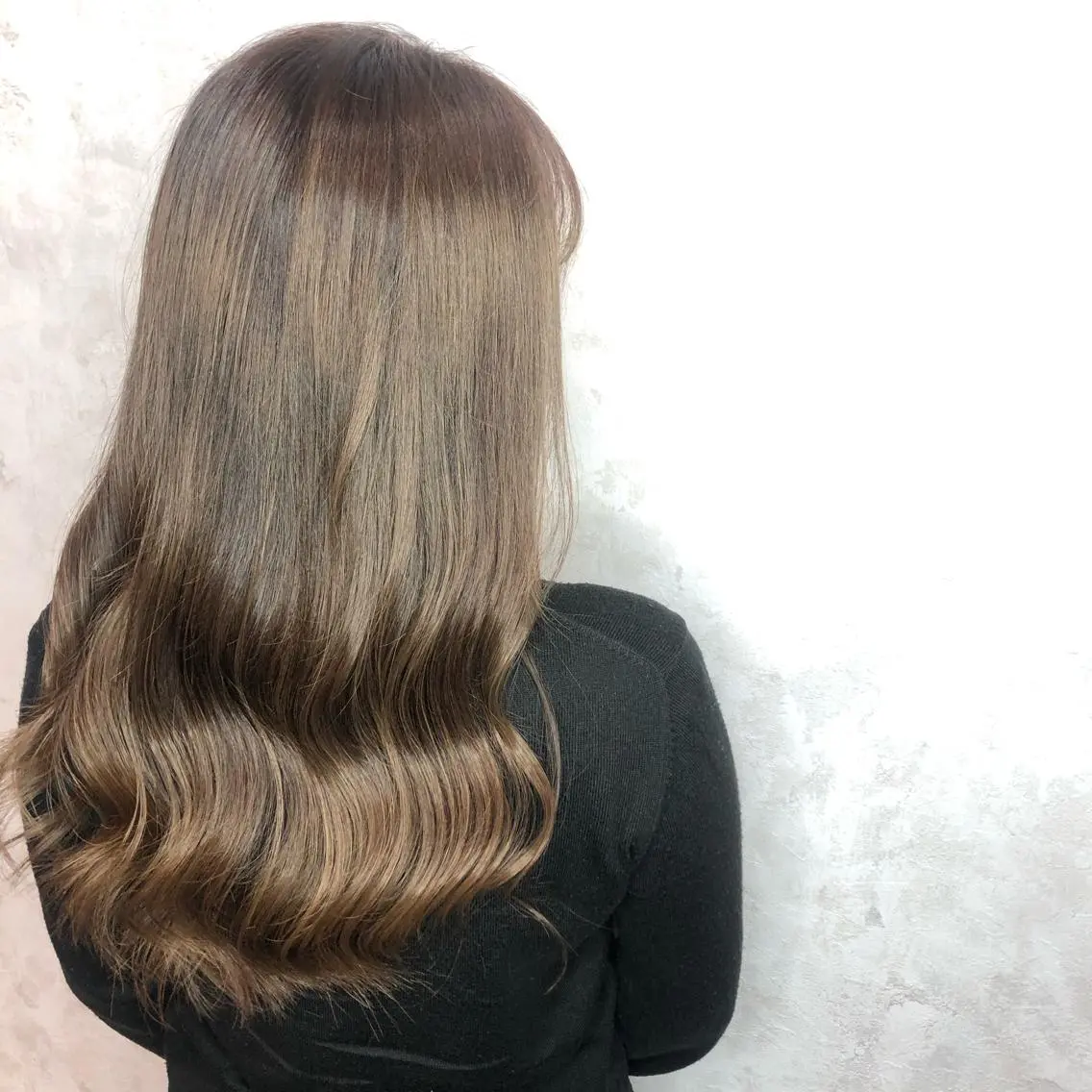 ロング ヘアカラー かめい りなのヘアスタイル