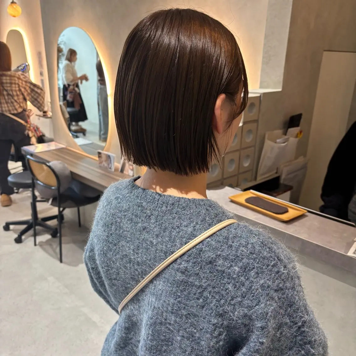 ミディアム ヘアカラー 大久保 愛のヘアスタイル