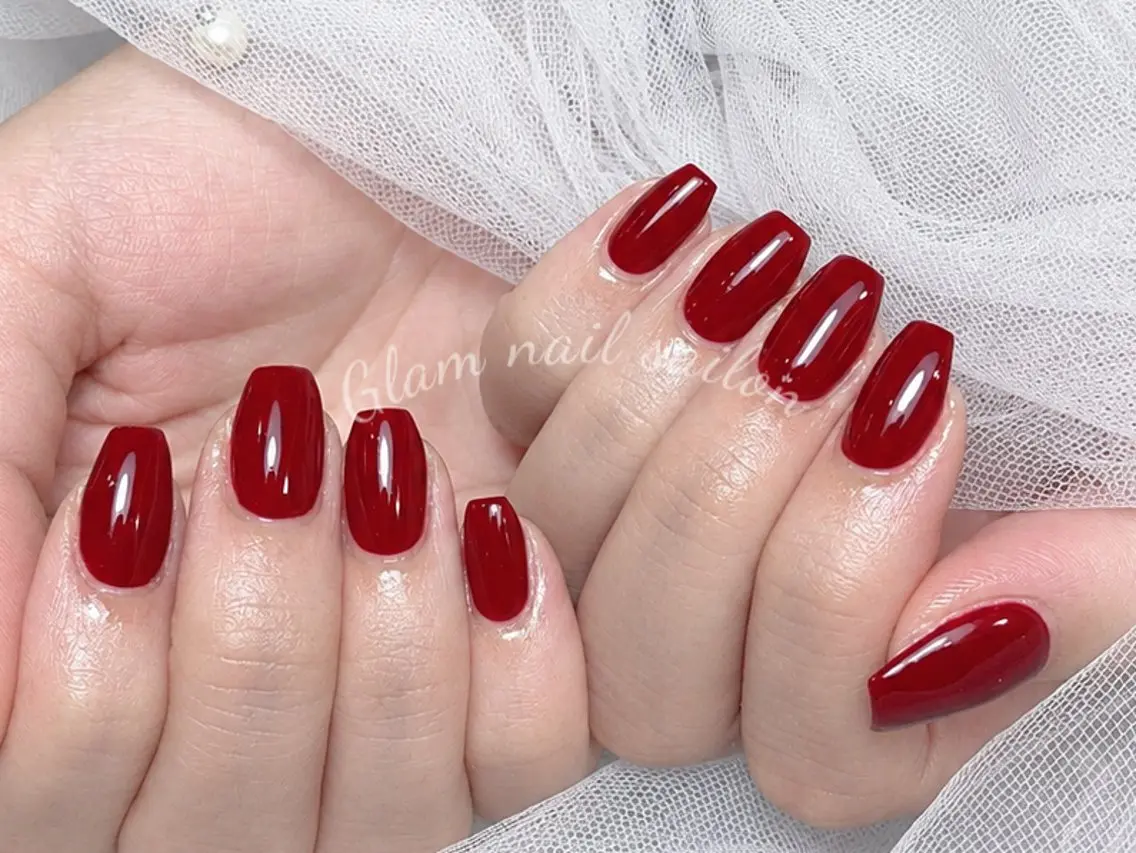 ネイル ハンドネイル エツメ💅 長さ出し🎀デザインのネイルデザイン