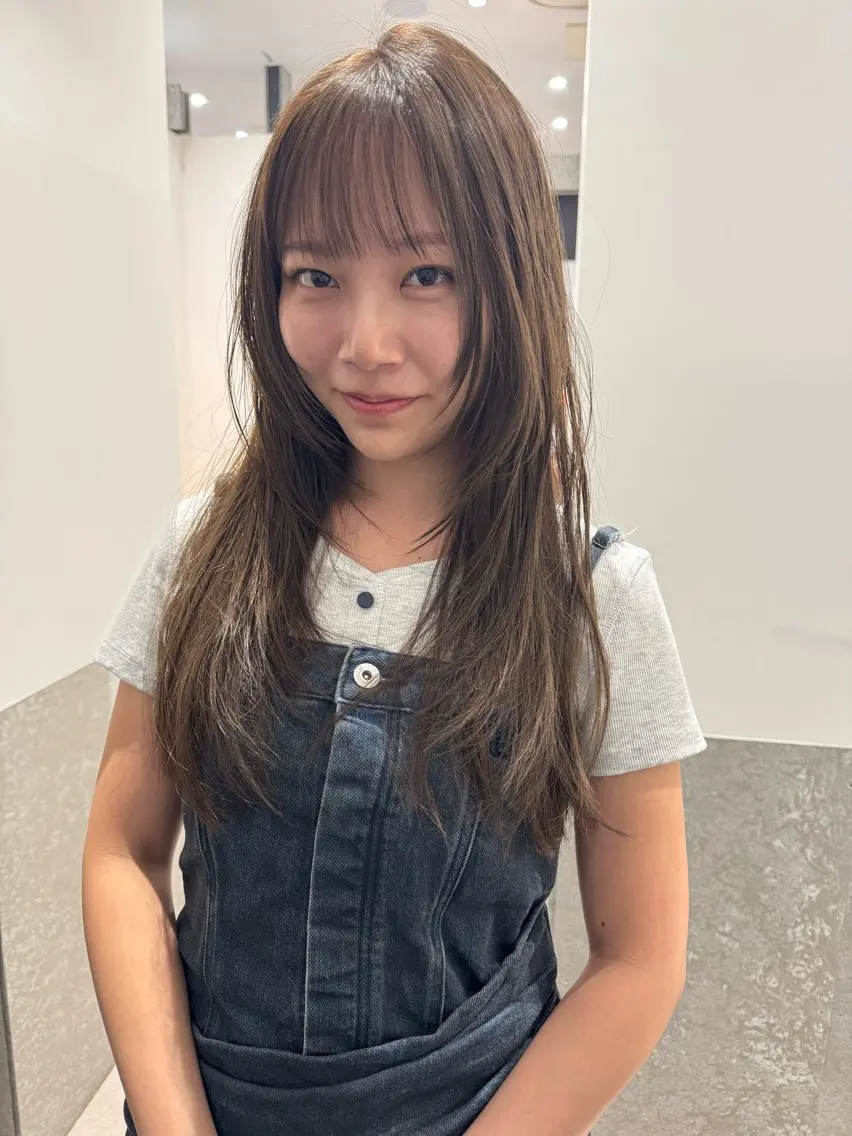 ミディアム カラー レイヤーカット カット ヘアカラー センスをお届けします 大谷将生infpのヘアスタイル