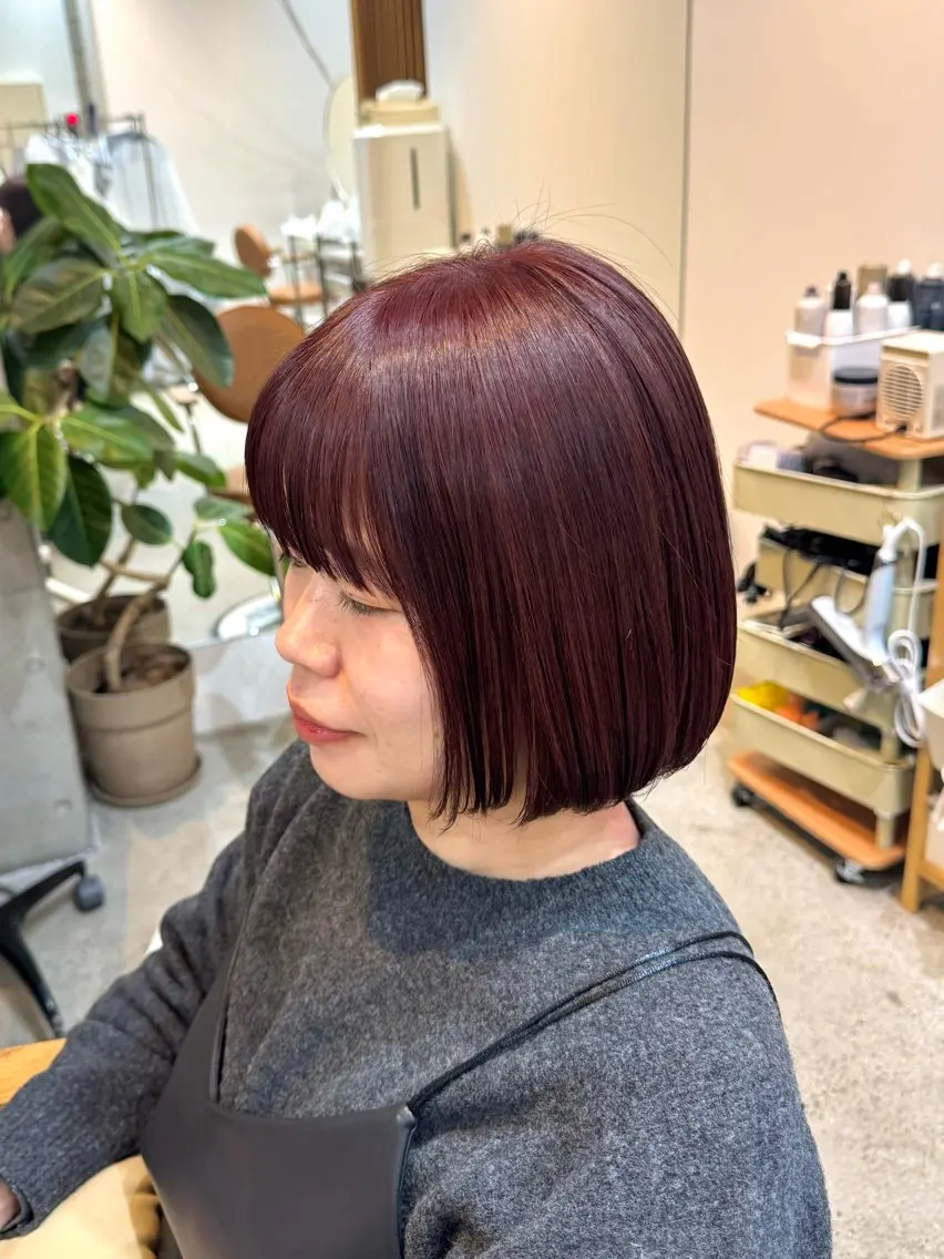 ショート 🧡ボブ/うる艶カラ ー🩵　さくら🌸のヘアスタイル