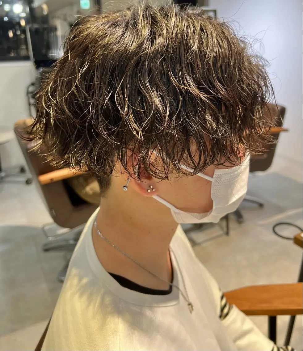 パーマ メンズ メンズパーマ特化/ シャドウ/波巻/陸翔のヘアスタイル