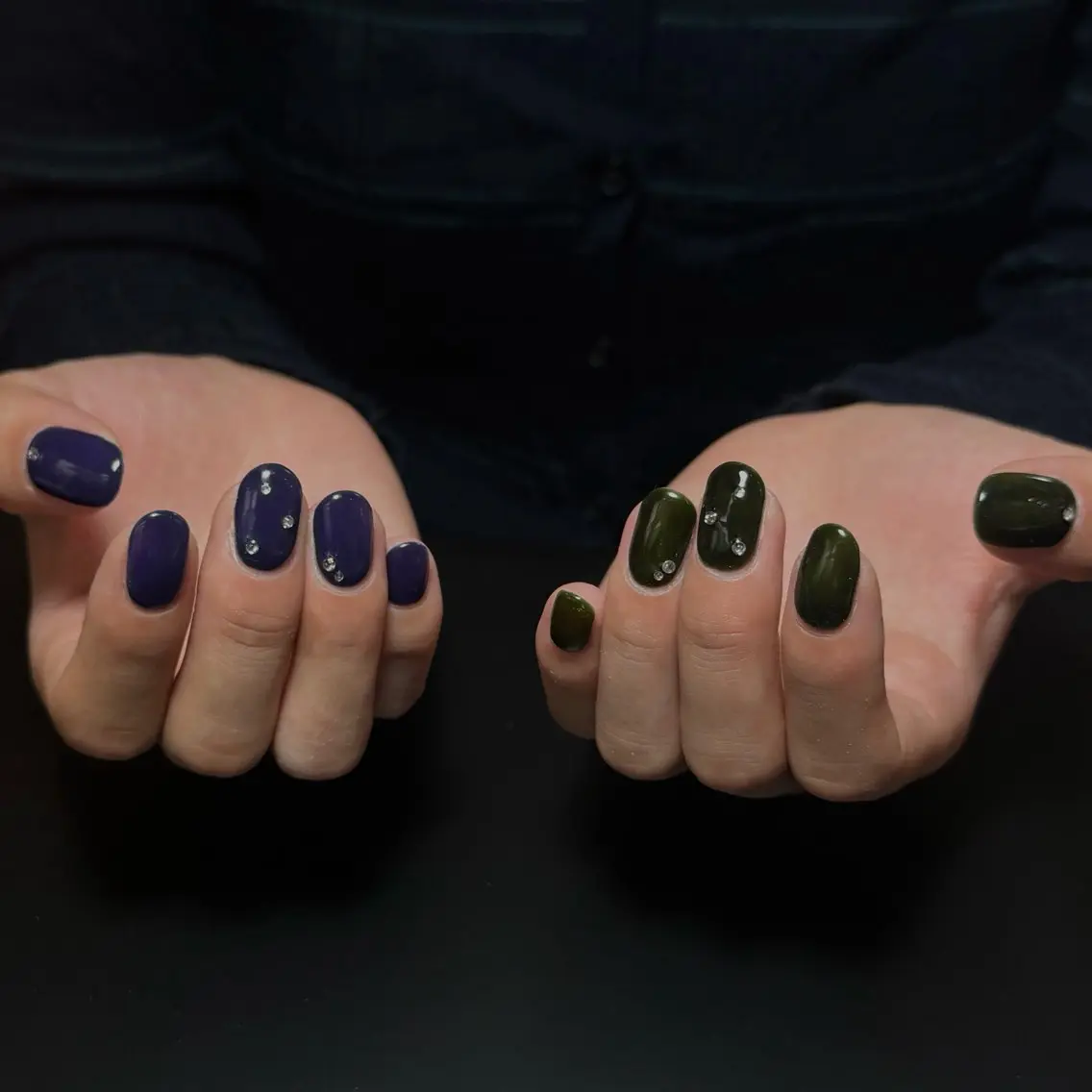 ネイル ワンカラーネイル シンプルネイル ストーンネイル ハンドネイル D.d nail Maria🫧のネイルデザイン