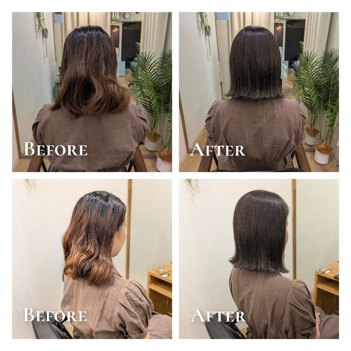 ミディアム 切りっぱなしボブ ボブ 外ハネヘア カット ヘアカラー トリートメント 有馬 葵のヘアスタイル