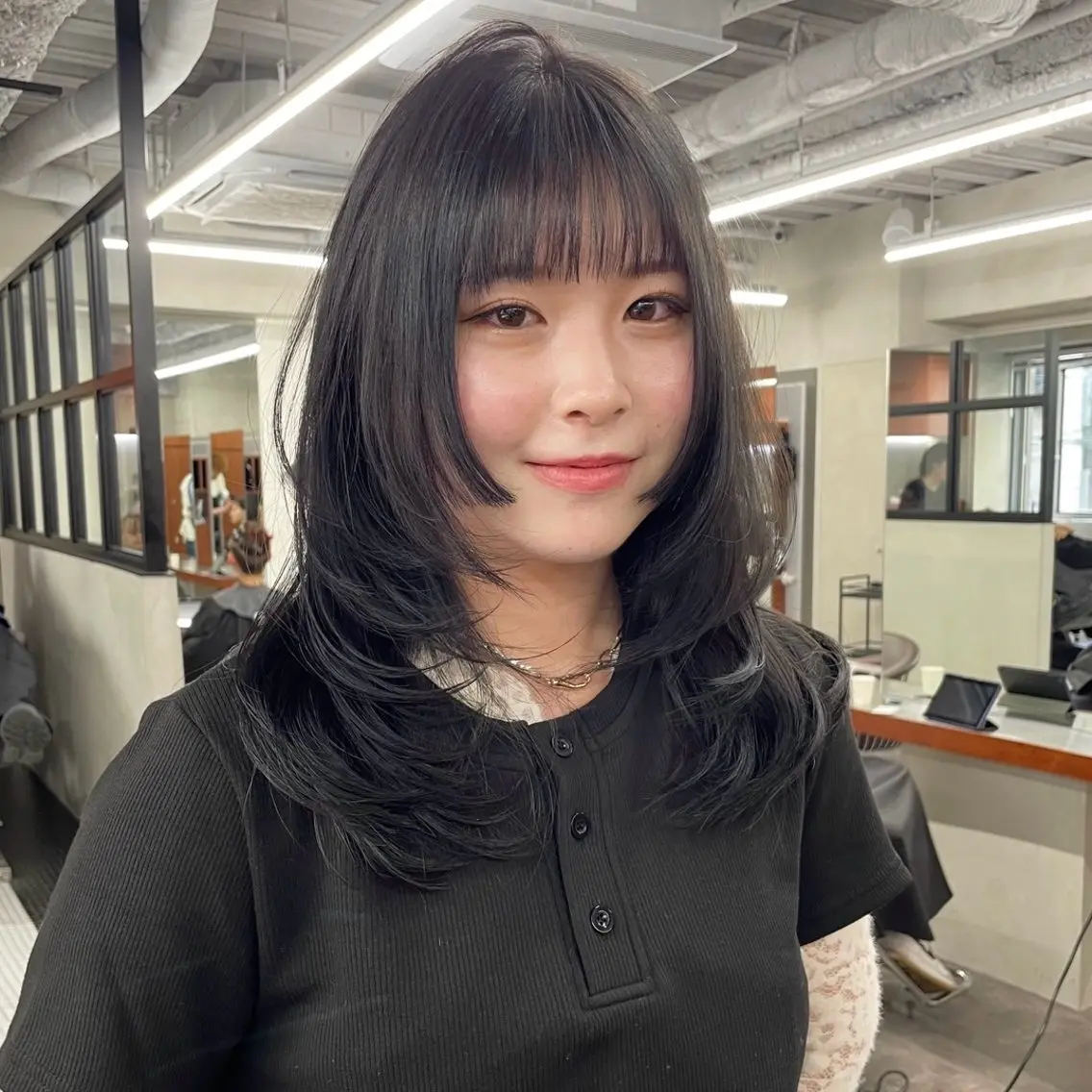 セミロング カラー カット ヘアカラー 🤍ブリーチなしカラ ー/渋谷/YUU🤍のヘアスタイル
