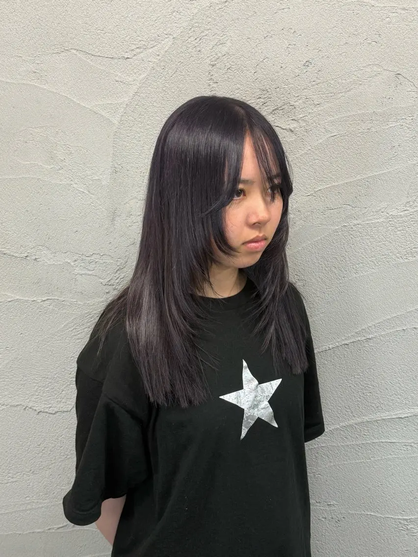 ロング カラー ラベンダーカラー レイヤーカット カット ヘアカラー 柏/髪質改善/矯正 /だいちのヘアスタイル