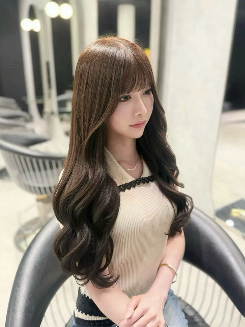 ロング ヘアカラー 透明感カラー🩶 ／𝑅𝑖𝑘𝑜のヘアスタイル